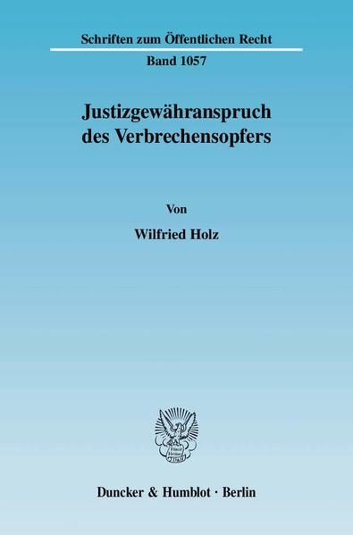 Produktbild: Justizgew&auml;hranspruch des Verbrechensopfers.