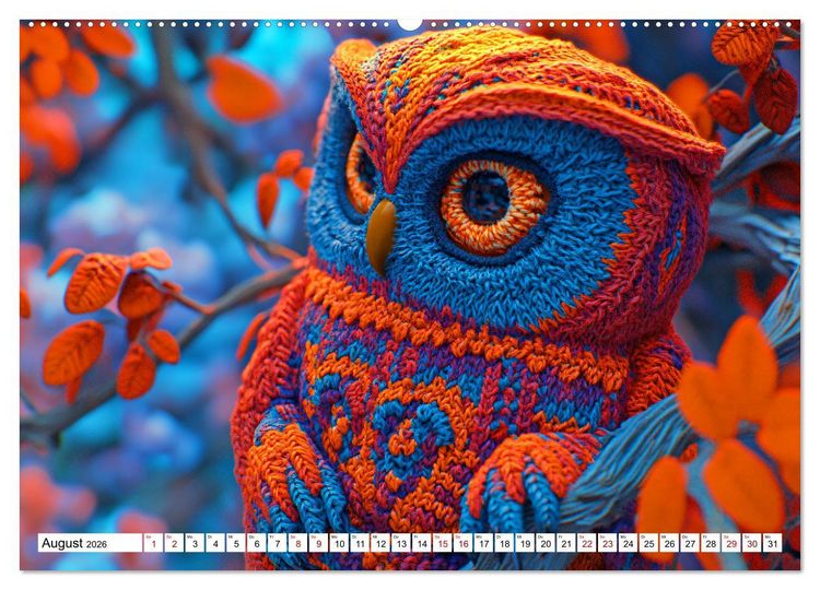 Produktbild: Strick-Safari - Gestrickte Tiere zum Verlieben (Wandkalender 2026 DIN A2 quer), CALVENDO Monatskalender