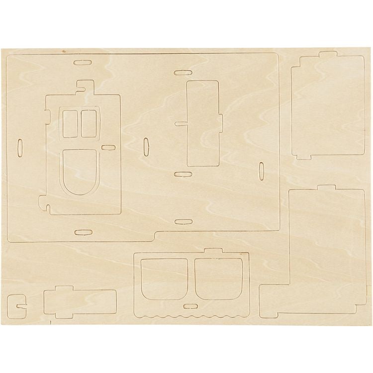 Produktbild: Creativ Company 3D-Figuren zum Zusammensetzen, Haus mit Veranda, Gr&ouml;&szlig;e 22,5x16x17,5, 1 Stk