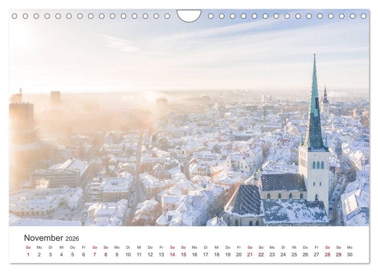 Produktbild: Tallinn - Eine Reise in die Hauptstadt Estlands. (Wandkalender 2026 DIN A4 quer), CALVENDO Monatskalender