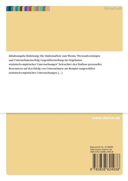 Produktbild: Personalverm&ouml;gen und Unternehmenserfolg