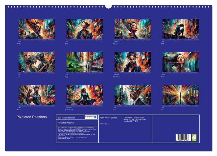 Produktbild: Pixelated Passions (Wall Calendar 2026 DIN A2 landscape), CALVENDO 12 Month Wall Calendar
