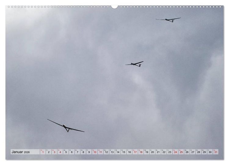 Produktbild: Lautlos durch die Luft - Faszination Segelfliegen (hochwertiger Premium Wandkalender 2026 DIN A2 quer), Kunstdruck in Hochglanz