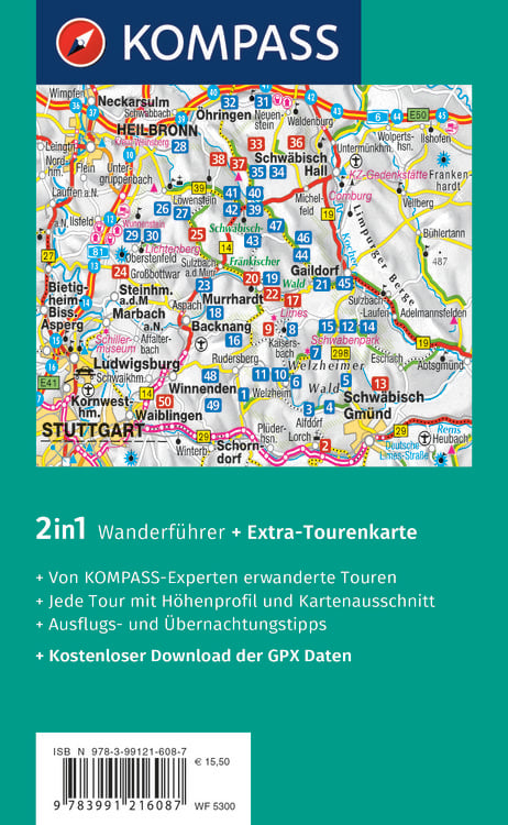 Produktbild: KOMPASS Wanderf&uuml;hrer Naturpark Schw&auml;bisch-Fr&auml;nkischer Wald, Die Wanderregion bei Stuttgart, 50 Touren