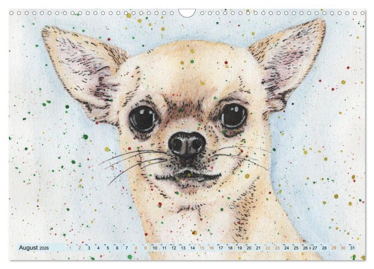 Produktbild: Hundeportr&auml;ts in Aquarell (Wandkalender 2026 DIN A3 quer), CALVENDO Monatskalender