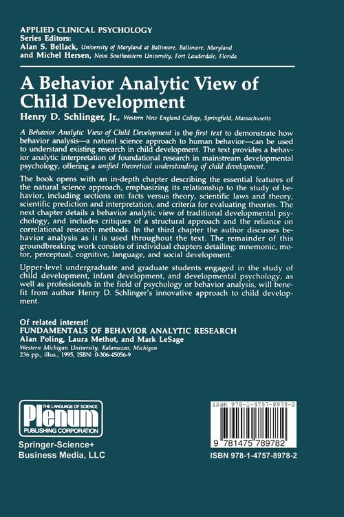 Produktbild: A Behavior Analytic View of Child Development