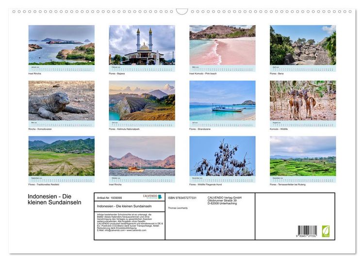 Produktbild: Indonesien - Die kleinen Sundainseln (Wandkalender 2026 DIN A2 quer), CALVENDO Monatskalender