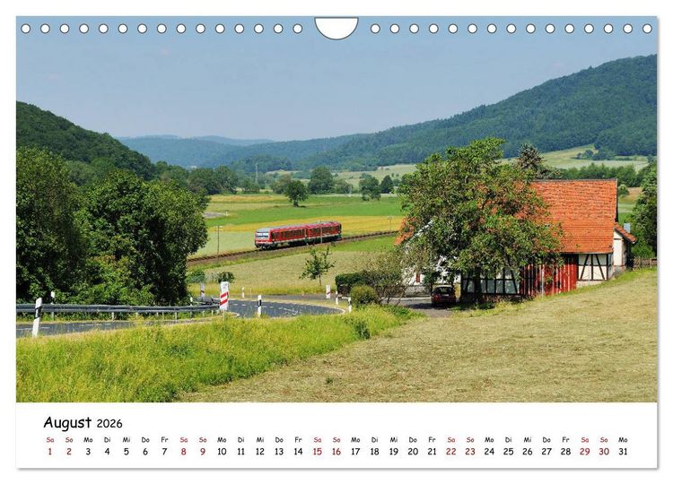 Produktbild: Hessische Nebenbahnen - Unterwegs in Nordhessen (Wandkalender 2026 DIN A4 quer), CALVENDO Monatskalender