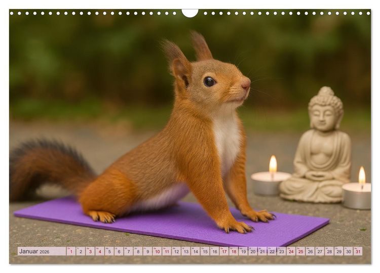 Produktbild: Die geheime Welt der Eichh&ouml;rnchen (Wandkalender 2026 DIN A3 quer), CALVENDO Monatskalender