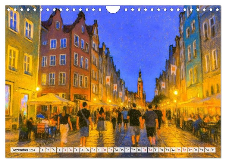 Produktbild: Danzig entdecken - Sehensw&uuml;rdigkeiten der polnischen Hansestadt (Wandkalender 2026 DIN A4 quer), CALVENDO Monatskalender