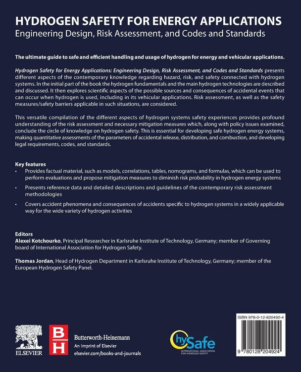 Produktbild: Hydrogen Safety for Energy Applications