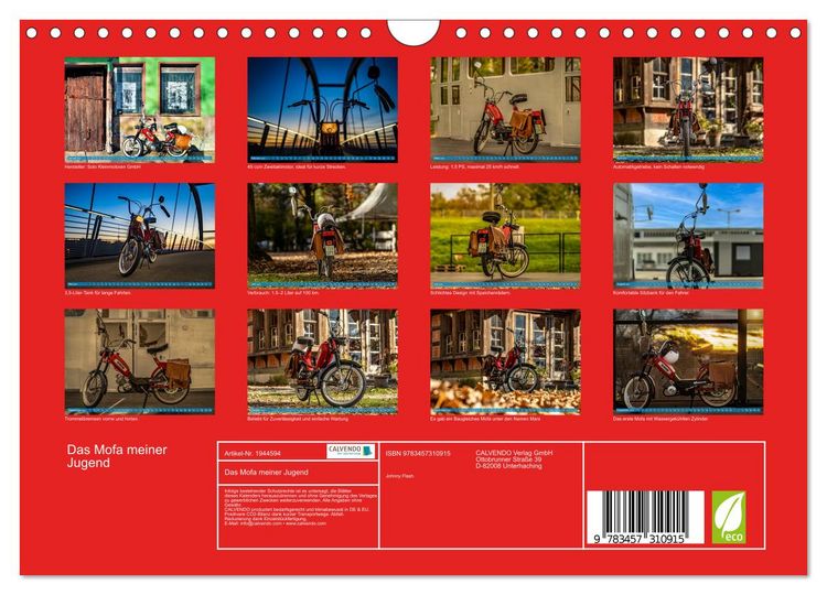 Produktbild: Das Mofa meiner Jugend (Wandkalender 2026 DIN A4 quer), CALVENDO Monatskalender
