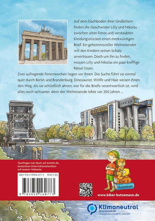 Produktbild: Schatzsuche in Berlin und Brandenburg - Lilly, Nikolas und das Geheimnis des Weltreisenden