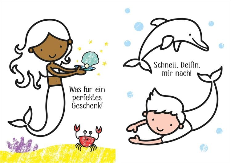 Produktbild: Kleine Kreativ-Werkstatt - Ganz einfach ausmalen: Meerjungfrauen