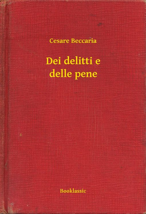Produktbild: Dei delitti e delle pene