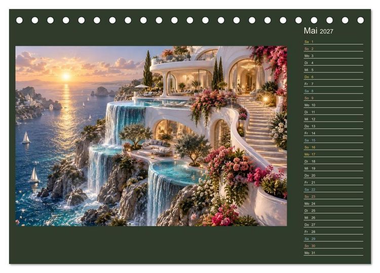 Produktbild: M&auml;rchenh&auml;user von morgen (Tischkalender 2027 DIN A5 quer), CALVENDO Monatskalender