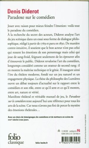 Produktbild: Paradoxe sur le com&eacute;dien
