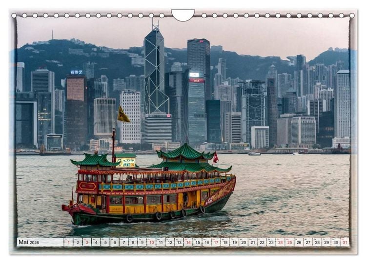 Produktbild: Hongkong, die pulsierende Metropole (Wandkalender 2026 DIN A4 quer), CALVENDO Monatskalender