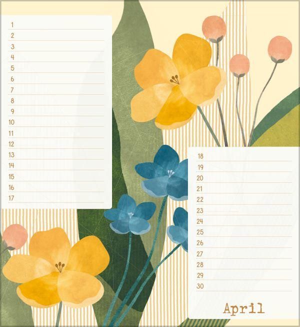 Produktbild: Geburtstagskalender Bloom