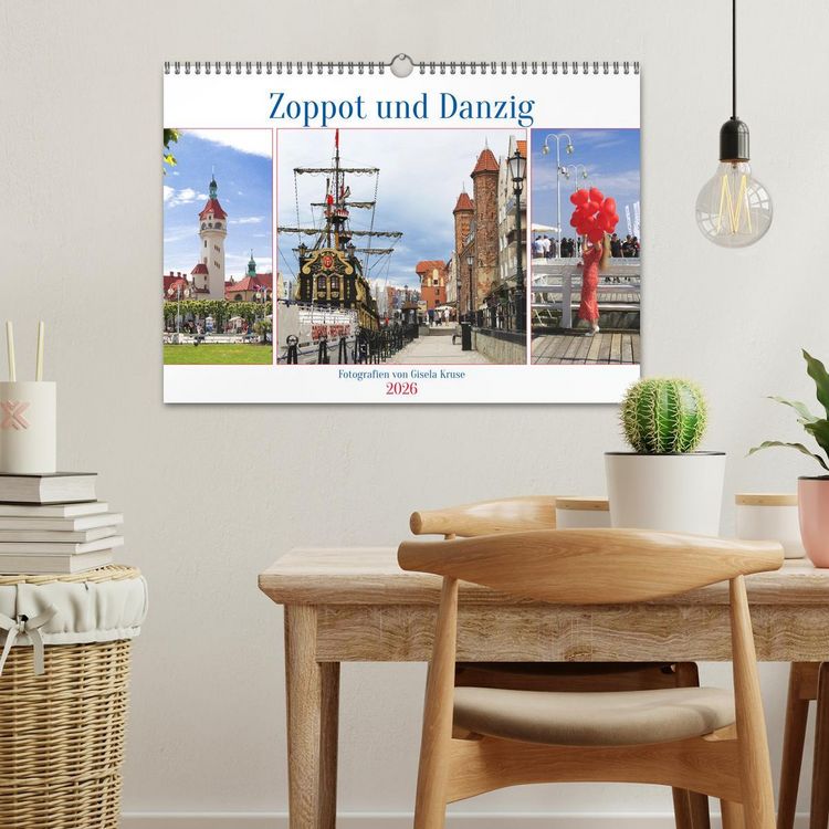 Produktbild: Zoppot und Danzig (Wandkalender 2026 DIN A3 quer), CALVENDO Monatskalender