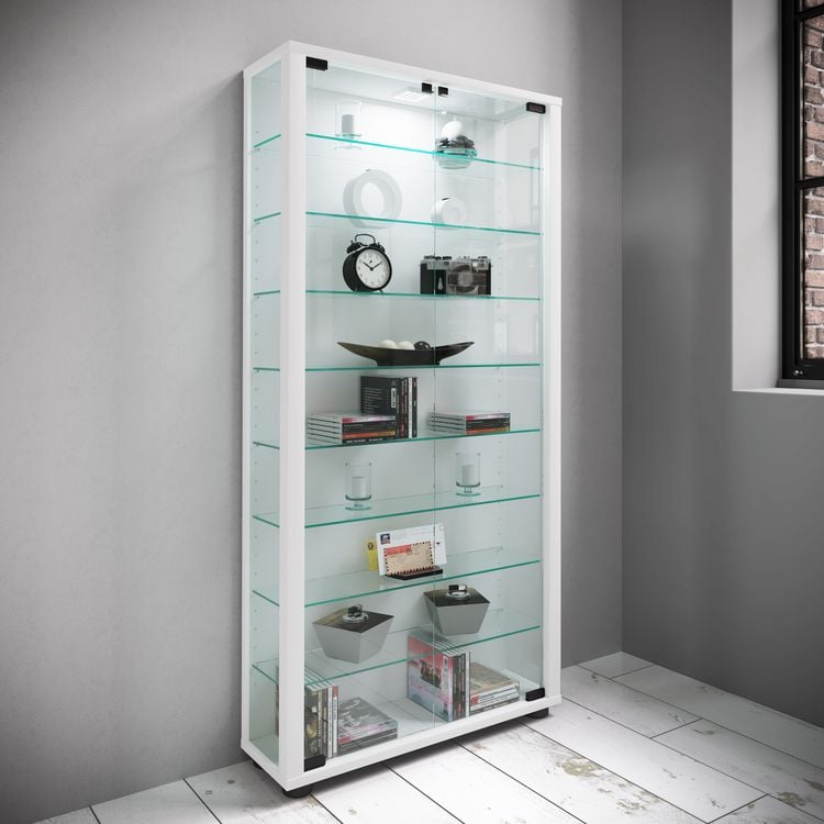 Produktbild: Holz Glas Stand Vitrine Sammelvitrine Lumo Maxi
