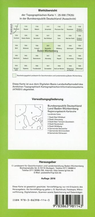 Produktbild: Neuweiler 1 : 25 000