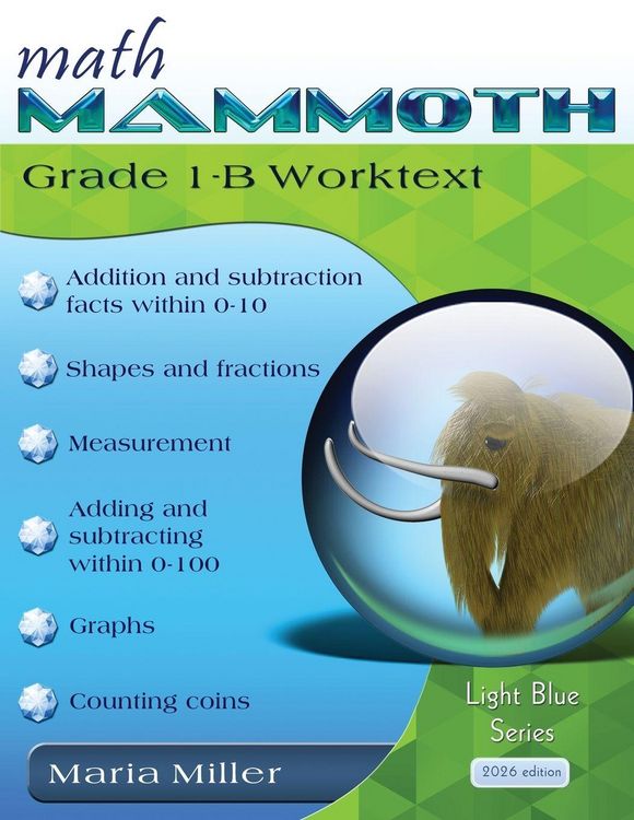 Produktbild: Math Mammoth Grade 1-B Worktext