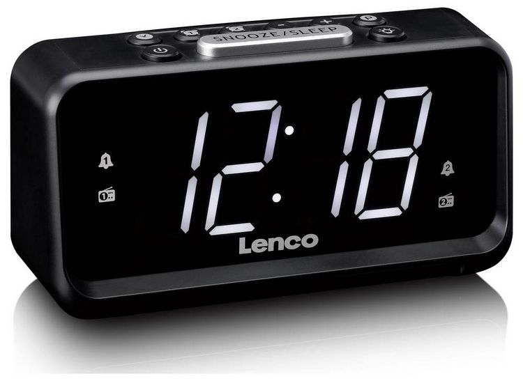 Produktbild: Lenco Tischradio FM, AM UKW, USB Weckfunktion Schwarz