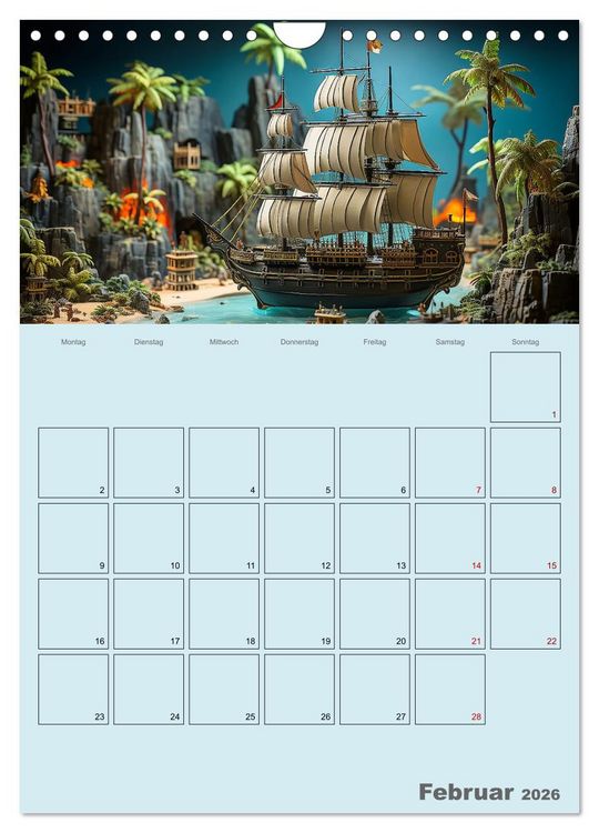 Produktbild: Schiffe, Fische und Piraten (Wandkalender 2026 DIN A4 hoch), CALVENDO Monatskalender