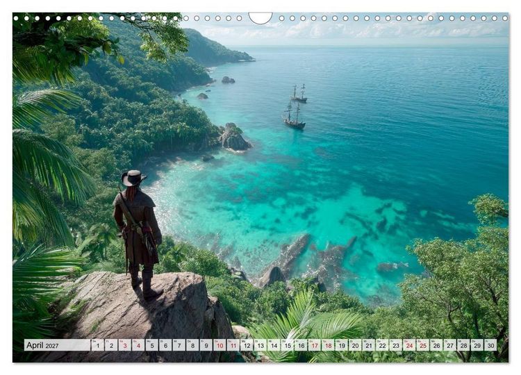 Produktbild: Piraten - Legenden der sieben Meere (Wandkalender 2027 DIN A3 quer), CALVENDO Monatskalender