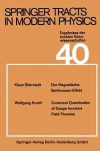 Produktbild: Springer Tracts in Modern Physics
