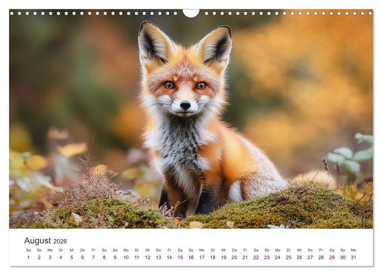 Produktbild: Wild und weich - Die zauberhafte Welt der Rotf&uuml;chse (Wandkalender 2026 DIN A3 quer), CALVENDO Monatskalender