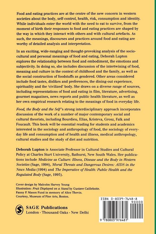 Produktbild: Food, the Body and the Self