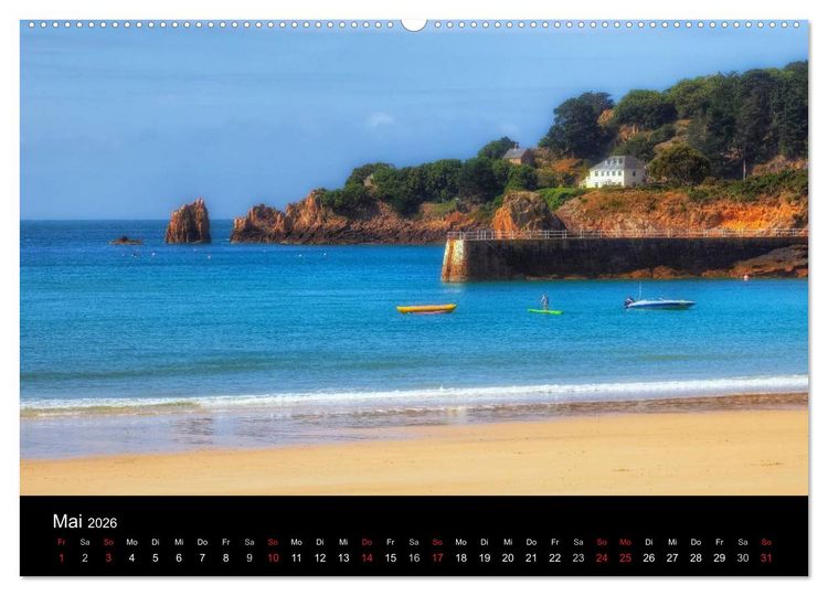 Produktbild: Jersey & Guernsey - britische Kanalinseln (hochwertiger Premium Wandkalender 2026 DIN A2 quer), Kunstdruck in Hochglanz