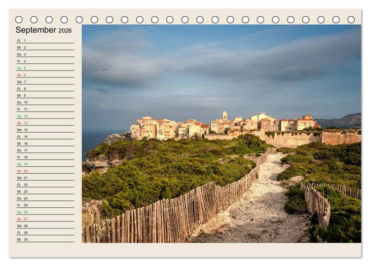 Produktbild: Korsika 2026 (Tischkalender 2026 DIN A5 quer), CALVENDO Monatskalender