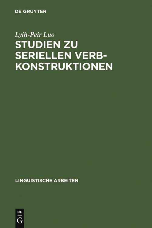 Produktbild: Studien zu seriellen Verbkonstruktionen