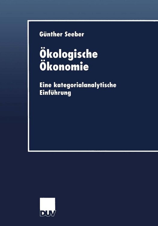 Produktbild: &Ouml;kologische &Ouml;konomie