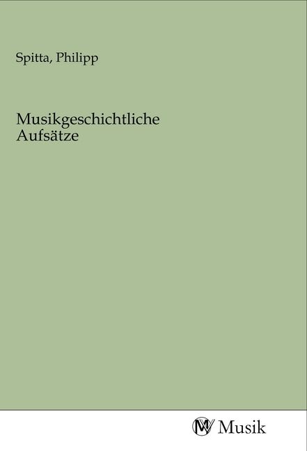 Produktbild: Musikgeschichtliche Aufs&auml;tze