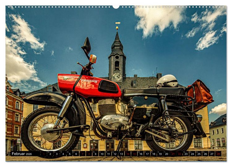 Produktbild: Meine MZ ES 250/2 unterwegs in Chemnitz (Wandkalender 2026 DIN A2 quer), CALVENDO Monatskalender