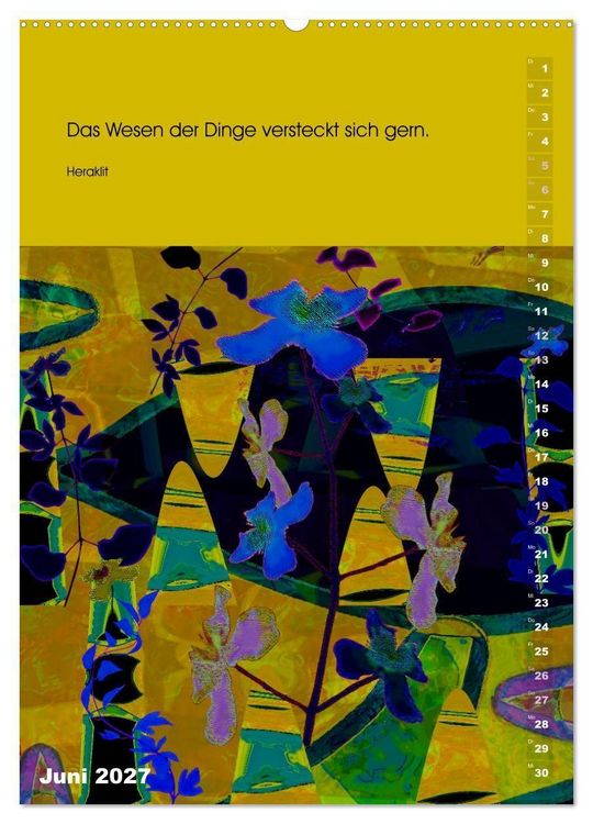 Produktbild: Philosophische Inspirationen Wandkalender 2027 (hochwertiger Premium Wandkalender 2027 DIN A2 hoch), Kunstdruck in Hochglanz
