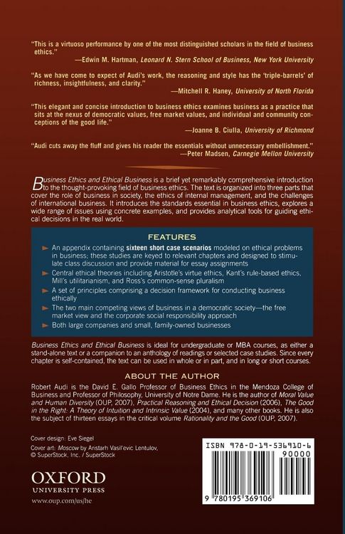 Produktbild: Business Ethics and Ethical Business