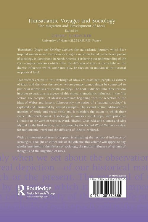Produktbild: Transatlantic Voyages and Sociology