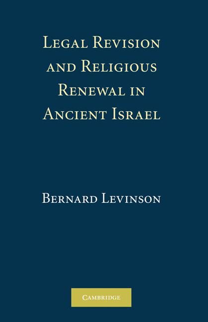 Produktbild: Legal Revision and Religious Renewal in Ancient Israel
