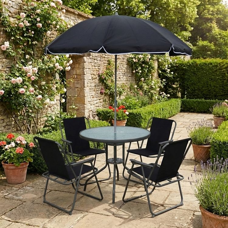 Produktbild: 6tlg Balkonset Gartenm&ouml;bel Stapelst&uuml;hle Set Maxola