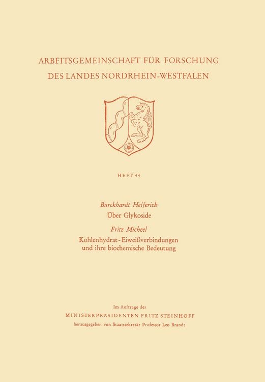 Produktbild: &Uuml;ber Glykoside. Kohlenhydrat-Eiwei&szlig;verbindungen und ihre biochemische Bedeutung