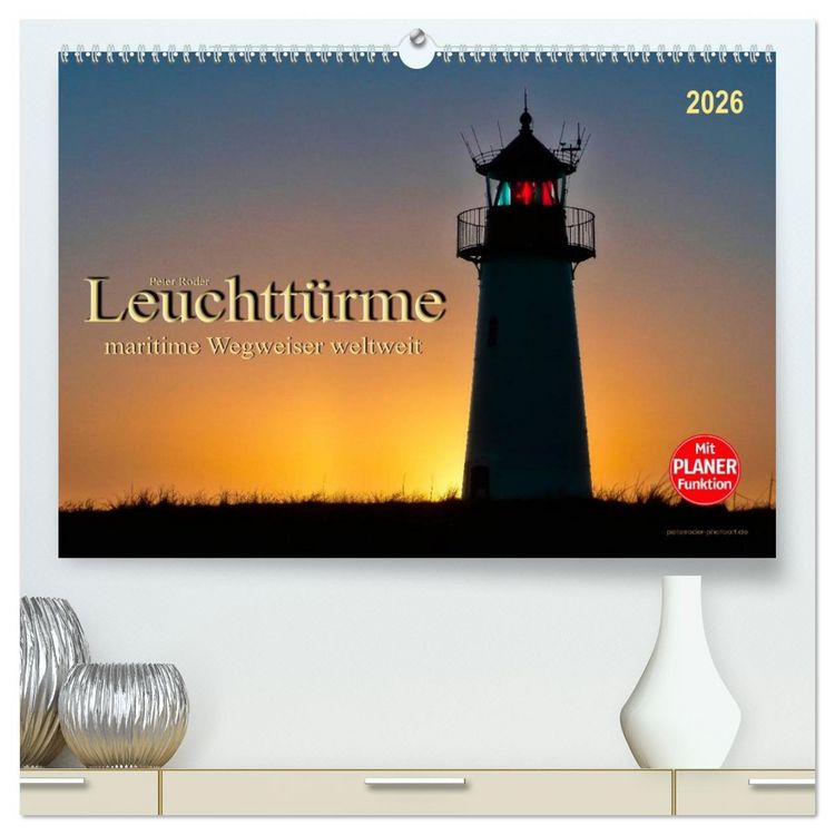 Produktbild: Leuchtt&uuml;rme - maritime Wegweiser weltweit (hochwertiger Premium Wandkalender 2026 DIN A2 quer), Kunstdruck in Hochglanz