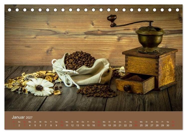 Produktbild: I Love Coffee - Dein Kaffeekalender f&uuml;r Geniesser des schwarzen Goldes (Tischkalender 2027 DIN A5 quer), CALVENDO Monatskalender