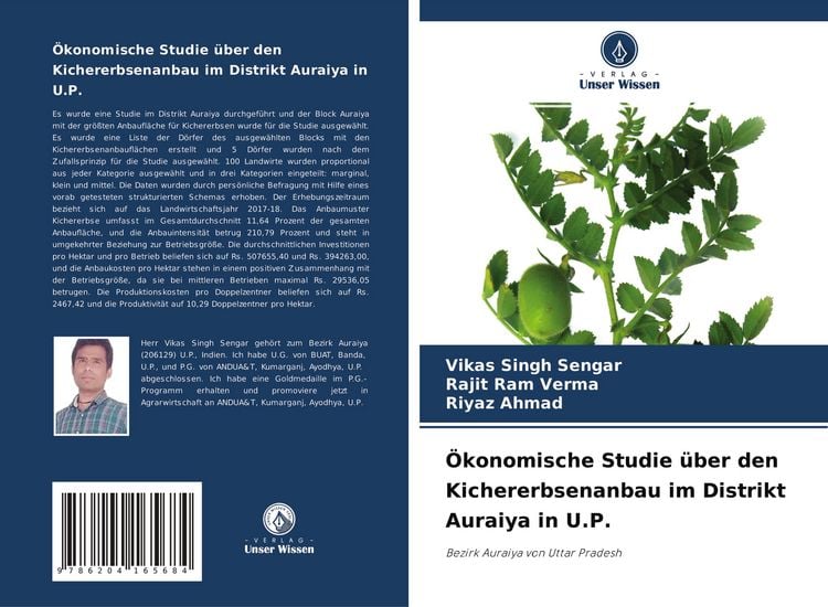Produktbild: &Ouml;konomische Studie &uuml;ber den Kichererbsenanbau im Distrikt Auraiya in U.P.