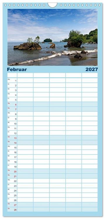 Produktbild: Familienplaner 2027 - Kolumbien Impressionen mit 5 Spalten (Wandkalender, 21 x 45 cm) CALVENDO