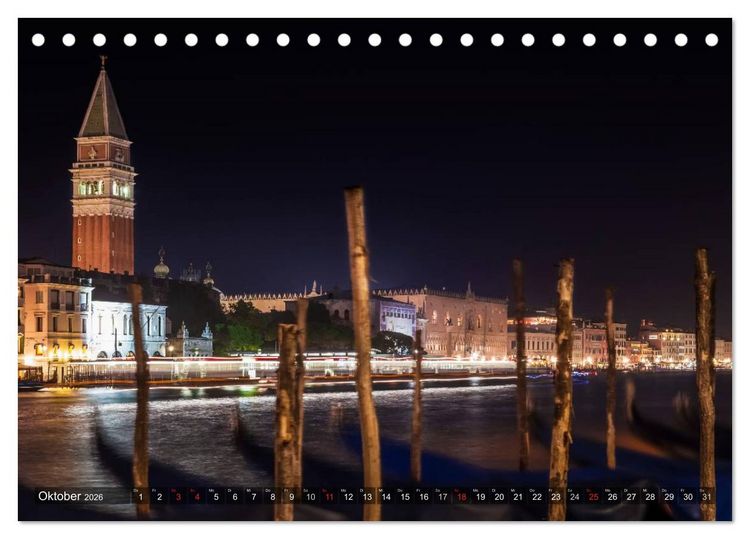 Produktbild: Leuchtendes Venedig (Tischkalender 2026 DIN A5 quer), CALVENDO Monatskalender